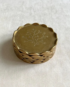 Regency Octagon Brass <b>Coaster</b> Set Handcrafted Premium <b>Drink</b> <b>Coasters</b> Heat Resistant Table Protector Elegant Barware Gift - Product Image 4