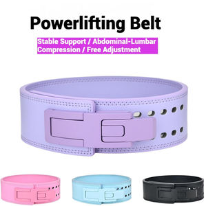 เข็มขัดยกน้ำหนักหนังแท้คุณภาพสูงแบบขายส่ง เข็มขัดยกน้ำหนักแบบมีหัวเข็มขัดสำหรับออกกำลังกายในยิม - Product Image 5