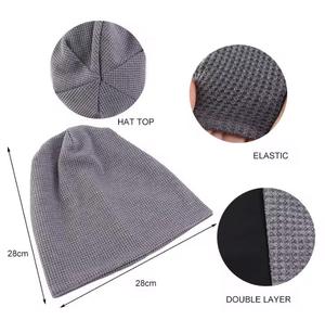 Unisex Striped Jacquard Beanie Hat 100% Acrylic Knitted Adjustable <b>Winter</b> <b>Cap</b> Casual Wear for Children 56-58CM Head - Product Image 5