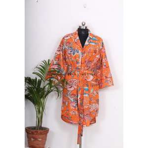 เสื้อคลุมสไตล์กิโมโนผ้าฝ้ายสำหรับผู้หญิง ดีไซน์โรแมนติก สวยสง่า ดูมีเสน่ห์ ขายส่งชุดลำลอง - Product Image 5