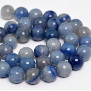 Perles d'aventurine bleue de qualité supérieure, perles rondes en vrac, 4MM 6MM 8MM 10MM, options de lots en gros - Product Image 1