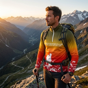 Camiseta de Trekking Personalizada de Manga Larga, Secado Rápido, Fabricante de Ropa Deportiva para Exteriores, Transpirable, Ligera, Venta al Por Mayor - Product Image 3