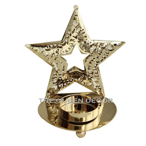 Christmas Decor Candle Holder Hollow Christmas <b>Tree</b> Candlestick Christmas Golden Iron <b>Star</b> Xmas Blank Sublimation - Product Image 3