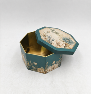 Decorative Octagonal <b>Metal</b> Tin Box for Cookie and Candy Gift <b>Packaging</b> - Product Image 2