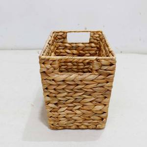 Water Hyacinth Rustic <b>Foldable</b> Storage <b>Basket</b> Multifunctional Room Storage Container for Kitchen Dining Home Decoration - Product Image 4