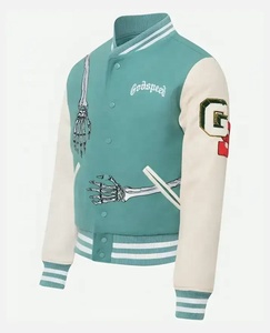 Custom Wool Varsity <b>Jacket</b> Ribbed Collar Letterman <b>Jacket</b> Embroidered Sleeve Patch Winter <b>Men</b> Outerwear Godspeed Varsity <b>Jacket</b> - Product Image 1
