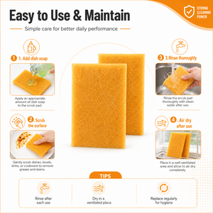 Éponge de cuisine en nylon souple, tampon à récurer absorbant pour la vaisselle, les verres et les ustensiles de cuisine - Product Image 2
