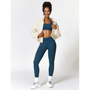 Ensemble de yoga pour femme : Soutien-gorge de sport LED tendance et Legging sculptant taille haute en Nylon Spandex - Product Image 4