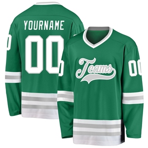 Maillot de hockey personnalisé OMMIZ INDUSTRY bleu, noir et blanc, avec lacets au col, vente en gros, best-seller - Product Image 3
