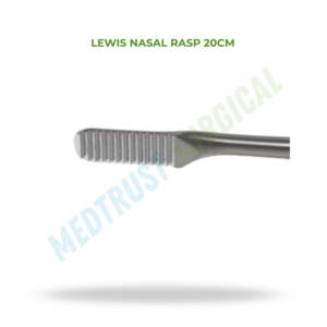 เครื่องมือผ่าตัดจมูก Lewis Nasal Rasp ขนาด 20 ซม. สำหรับศัลยกรรมตกแต่งจมูก ตะไบกระดูกสแตนเลสสตีล ใช้ซ้ำได้ - Product Image 2