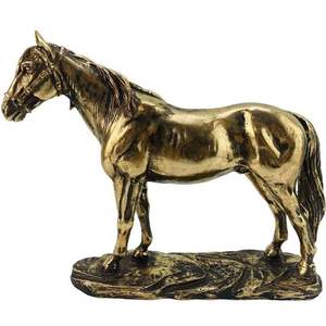 Estatua artística de caballo de aluminio fundido, escultura de gallo noble, adorno metálico de animal para decoración de hogares de lujo - Product Image 2