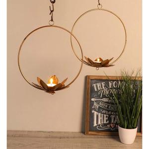 Teardrop Iron Hanging <b>Tea</b> Light <b>Candle</b> <b>Holders</b> With Antique Finished For Home Christmas Holiday Decoration - Product Image 6