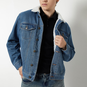 OEM Mens Denim Jean Jacket Casual Outwear Fall Jacket Denim Button up Coat Oversize Denim Jacket for Men acidwash fashion casual - Product Image 2
