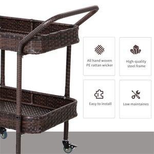 Carrello per Barbecue, Carrello Bar da Esterno, Carrello Portaoggetti da Campeggio - Product Image 5