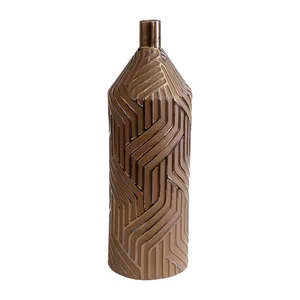 Premium Metal Flower Vase ZAHID EXPORTS ZE-3601Y Luxury High End Coastal Iron Eco-Friendly for Hotel Living Room Home Decoration - Product Image 5