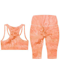 Ensemble de yoga sans couture pour femmes, respirant, antibactérien, séchage rapide, avec soutien-gorge de sport et short taille moyenne, coussinets de poitrine intégrés, vente en gros personnalisée - Product Image 3