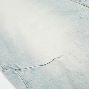 Jeans cargo pour homme à prix bas avec logo et design personnalisés, coupe classique, taille haute, 100% coton denim - Product Image 3