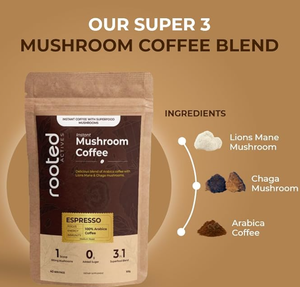 <b>Instant</b> Mushroom <b>Coffee</b> | Arabica <b>Coffee</b> with Lion’s Mane & Chaga Mushrooms | No Added Sugar | Medium Roast Espre - Product Image 5