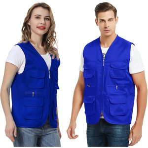 2025 Chaleco de trabajo personalizado con múltiples bolsillos para adultos para viajes Safari Voluntario Trabajo con logotipo de impresión - Product Image 5