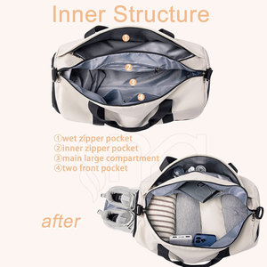 Bolsa de deporte para viajes, bolsa de deporte de gran capacidad con cremallera resistente y correa cómoda - Product Image 5