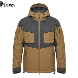 Chaqueta Táctica Informal para Hombre, Color Coyote Marrón Carbón, Impermeable, con Capucha, Multibolsillos, para Senderismo al Aire Libre - Product Image 1