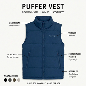 <b>Women</b> Puffer <b>Vest</b> Water Resistant Quilted <b>Vest</b> Warm Insulated Material Lightweight Comfortable <b>Winter</b> Outdoor Wear OEM - Product Image 6