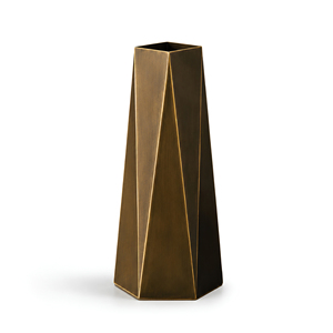 Elegante Florero de Aluminio con Cuello Largo, Silueta Curva, Acabado Metálico Liso y Duradero |   Centro de Mesa Moderno para Decoración del Hogar - Product Image 1