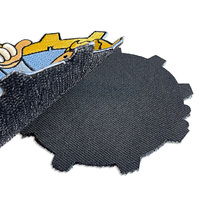 Patch en twill brodé personnalisable en gros avec fermeture auto-agrippante pour logo de vêtement