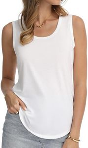 Top de Tirantes para Mujer, Modelo 2026, Blanco, Tejido, Cuello Redondo, Casual, Color Sólido, Sin Mangas, Diseño Elegante - Product Image 6