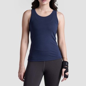 Venta al por Mayor de Camisetas sin Mangas para Mujer a Precio Económico, Camiseta Clásica sin Mangas Azul Marino, Estilo Activo y Elegante - Product Image 1