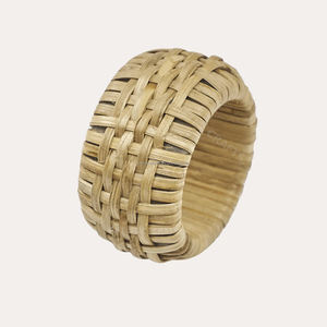 Porte-ronds de serviette en bambou personnalisé écologique pour la maison cuisine salle à manger dîners - Product Image 5