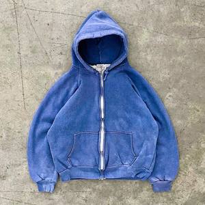 Sudadera con capucha de invierno estilo vintage al por mayor, con cremallera completa, OEM, para hombre, efecto lavado, mezcla de algodón, informal, retro - Product Image 1