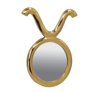 Specchio da Parete Rotondo Moderno Dorato 31,75 cm x 40,64 cm con Cornice in Alluminio per Ingresso, Soggiorno o Corridoio - Product Image 4