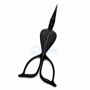 Durable Black Mermaid Tail Embroidery <b>Scissors</b> Stainless Steel Sharp Precision Tool for <b>Sewing</b> Craft Professionals - Product Image 4