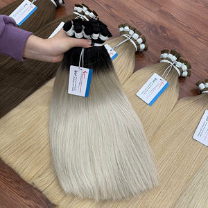 Precio al por mayor 100% pelo a granel Natural vietnamita de alta calidad acabado Ombre colores recto listo envío Super sedoso sin enredos - Product Image 2