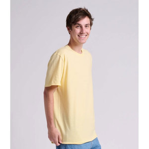 T-shirt unisexe jaune pour hommes, lot de 100 pièces, impression sérigraphique personnalisée, DTG, vente en gros, USA, réduction sur le volume - Product Image 1