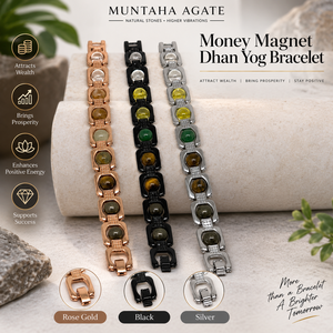 Bracelet en métal argenté en gros avec perles de pierres précieuses naturelles Pyrite, Jade Vert, Citrine et Quartz Clair pour Hommes et Femmes - Product Image 4