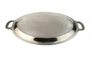 Hot Sale Decorative <b>Silver</b> Oval Tray With Handle Tea <b>Coffee</b> Snacks Serving Trays Home Decoration <b>Table</b> Accessories - Product Image 2