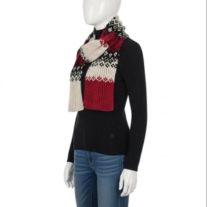 Factory Manufacture High Quality Warn Winter Knitted Neck Shawls Custom Logo Cotton Acrylic Knitted Scarf For Women - Product Image 2