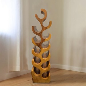 Estante para 8 Botellas de Vino de Madera de Acacia con Soporte para Copas - Almacenamiento de Madera al por Mayor - Product Image 6