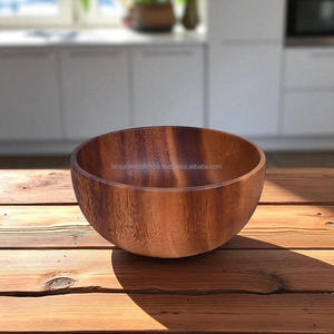 Bol en bois de cuisine haut de gamme, qualité supérieure, surface polie à la main, parfait pour les salades de fruits, les soupes, les collations ou les repas - Product Image 6