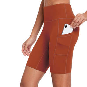 Shorts Deportivos de Cintura Alta para Mujer, Transpirables, de Secado Rápido, para Yoga, Ejercicio, Running, Gimnasio, Spandex/Nylon, Venta al Por Mayor, Alta Calidad - Product Image 3