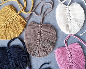 <b>CURTAIN</b> TIEBACK LEAF , Minimalist <b>Macrame</b> <b>Curtain</b> Holder- Holdback, Wraparound, Modern Window Treatment, Cotton <b>Curtain</b> Decor - Product Image 1