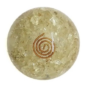 Sphères d'Orgone en Quartz Cristallin Transparent en Gros, Sculptures Feng Shui en Pierre Précieuse Sculptée pour la Décoration Intérieure – Fournisseur d'Inde - Product Image 5