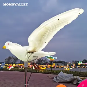 Momovalley 18W Luminous White Led Dove Displays For Garden Halloween Decorative Garden Light Statue Christmas Lighting