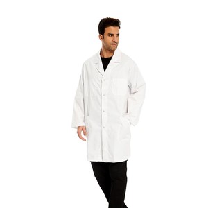 Hot Selling Wholesale <b>Doctor</b> Lab <b>Coats</b> Unisex Hospital Scrubs Cotton Material Needle Detection Seamless Fusing Customized Color - Product Image 5
