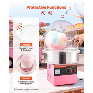 Protector de Burbujas Transparente de Acrílico para Máquina de Algodón de Azúcar de 15 Pulgadas, Diseño de Ranura Inferior, Compatible con Máquinas de Burbujas para Fiestas - Product Image 4