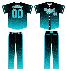 Uniformes de baseball sublimés à la mode à manches courtes - Product Image 1