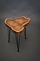 Table basse moderne en bois époxy éco-responsable et durable, bord brut, garantie 5 ans, personnalisable pour salon
