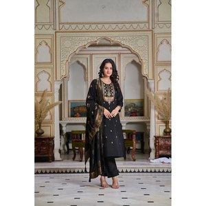 Beautiful Party Wear Top and Bottom with Dupatta XL Size Elegant Ensemble - Product Image 4